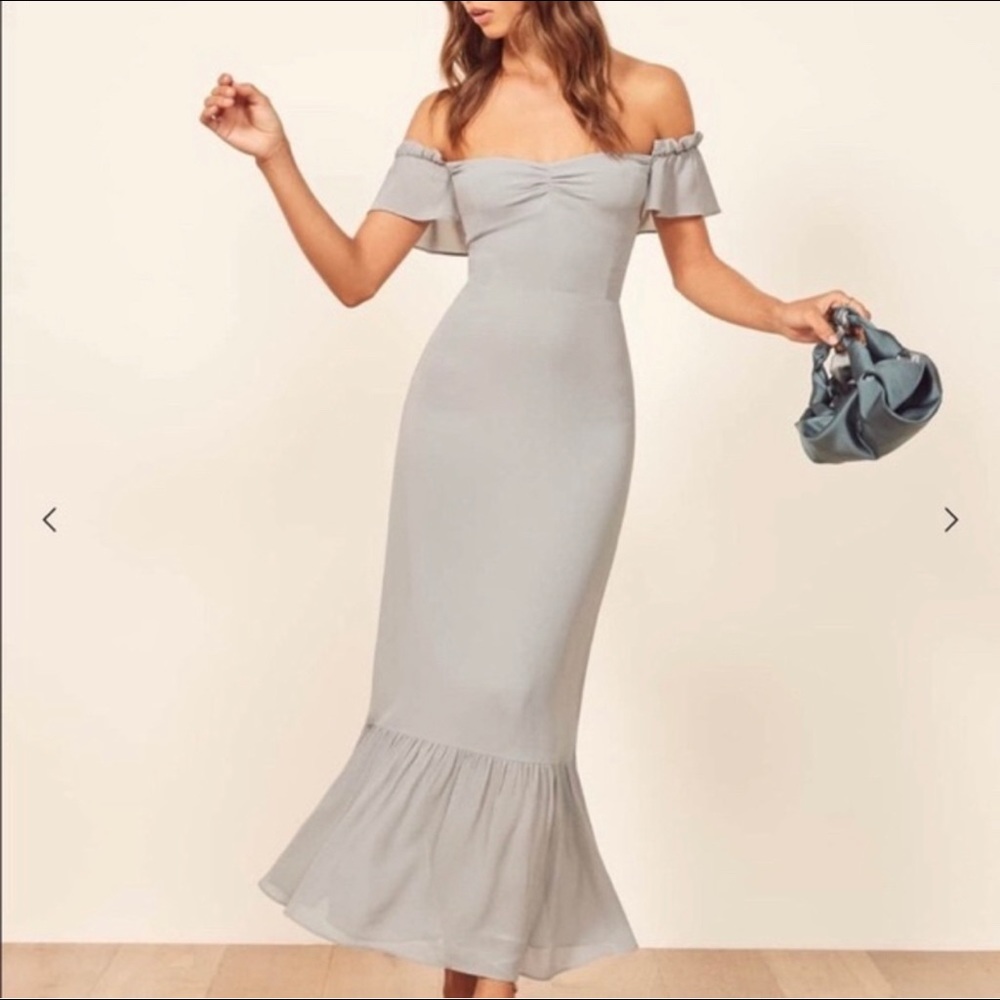 Reformation Butterfly Dress - Fog - Sz 8 New wTags